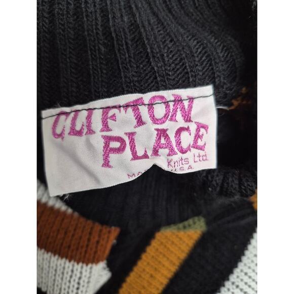 Vtg 80s 90s Clifton Place Knits Ltd Striped Sweater L/XL NWOT - Picture 5 of 5